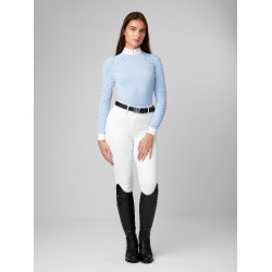 Polo de concours LeMieux Olivia manches longues Mist Bleu