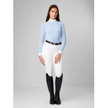Polo de concours LeMieux Olivia manches longues Mist Bleu