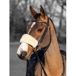 Fourreau de muserolle LeMieux Simuwool Naturel Marron Fourreau de muserolle LeMieux Simuwool Naturel Marron