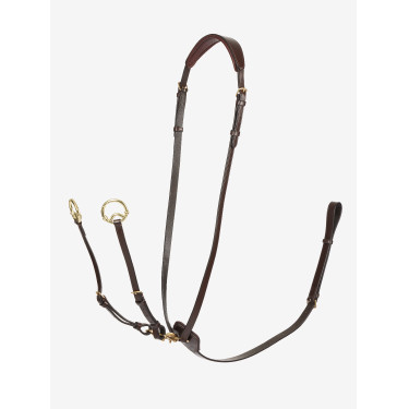 Martingale à anneaux Kudos LeMieux Havane / laiton Marron