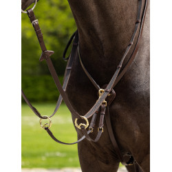 Martingale à anneaux Kudos LeMieux Havane / laiton Marron