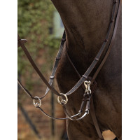 Martingale à anneaux Kudos LeMieux Havane / argent Marron