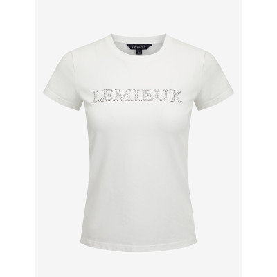 T-shirt à strass LeMieux Diamante femme Blanc