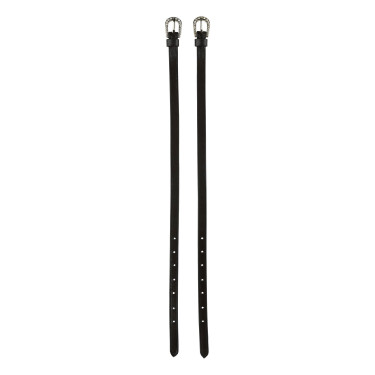 Lanières d'éperon Marseille Horze boucle strass Marron foncé / argent