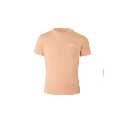 T-shirt Calina avec broderie Horze enfant Rose crevette