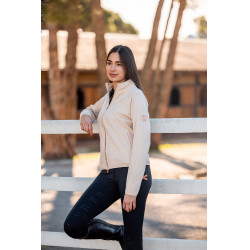 Veste polaire Zelda Horze femme Beige tapioca Veste polaire Zelda Horze femme Beige tapioca