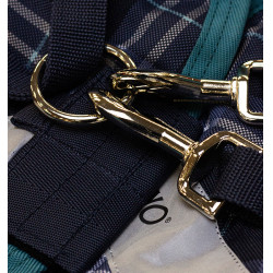 Couverture Horseware Rhino Plus Vari-Layer 250g 1000D Marine à carreaux / bleu sarcelle Bleu marine