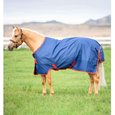 Couverture Horseware Mio 0g 600D Bleu foncé / bleu foncé / rouge