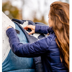 Liner Horseware 200g Eco Sarcelle eco print / gris Bleu