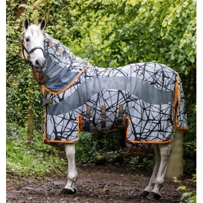 Couverture anti-mouches Horseware Amigo CamoFly 0g Gris / orange