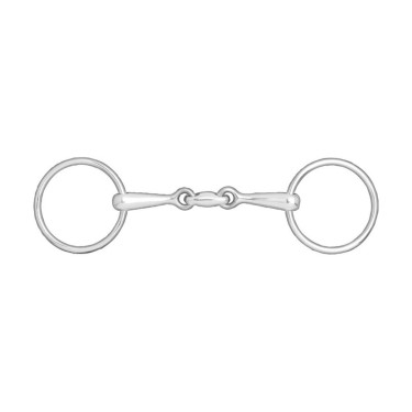 Mors de filet à canon double brisure Chantilly Mors de filet à canon double brisure Chantilly