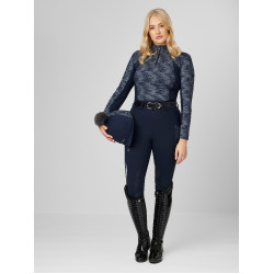 Toque réfléchissante LeMieux Eleanor à pompons Bleu marine Toque réfléchissante LeMieux Eleanor à pompons Bleu marine