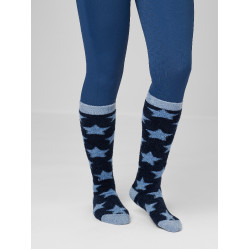Chaussettes LeMieux Fluffies Sasha Star Bleu atlantique Chaussettes LeMieux Fluffies Sasha Star Bleu atlantique