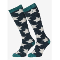 Chaussettes LeMieux Fluffies Sasha Star Vert épicéa