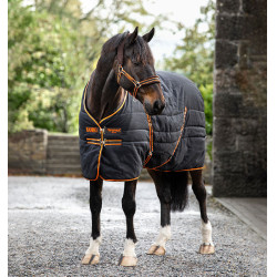 Couverture d'écurie Horseware Rambo® 200g 1000D Noir / orange / beige