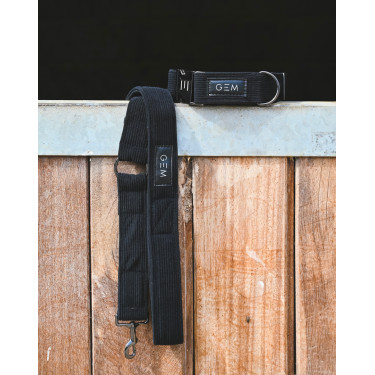 Pack Collier & Laisse GEM Noir Pack Collier & Laisse GEM Noir