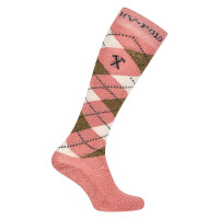 Chaussettes Argyle HV Polo Fleur de rose / huile foncée