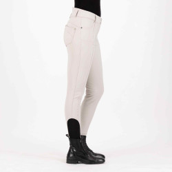 Pantalon d'équitation HV Polo Ellen Highwaist FullGrip Gris Zinc Beige Pantalon d'équitation HV Polo Ellen Highwaist FullGrip Gris Zinc Beige