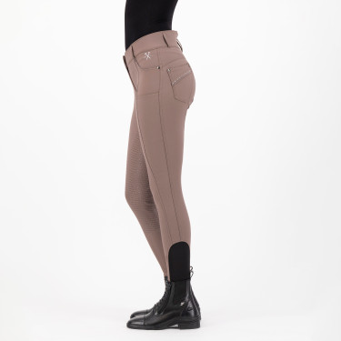 Pantalon d'équitation HV Polo Ellen Highwaist FullGrip Noyer Beige