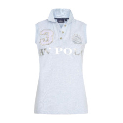 Polo Favouritas sans manches HV Polo Nuage chiné Gris