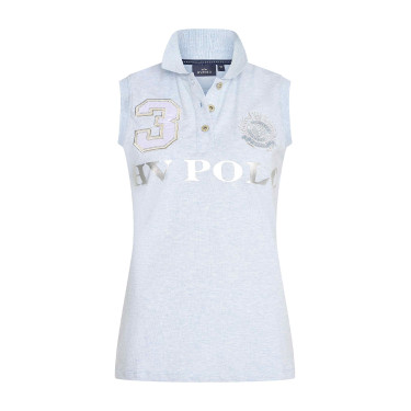 Polo Favouritas sans manches HV Polo Nuage chiné Gris