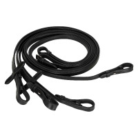 Rênes double Imperial Riding Plain leather Noir