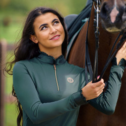 Top Imperial Riding Anna manches longues Forêt profonde Vert