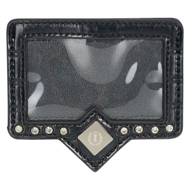 Porte-numéro pour tapis de selle Imperial Riding Show and Glow Noir / croco noir