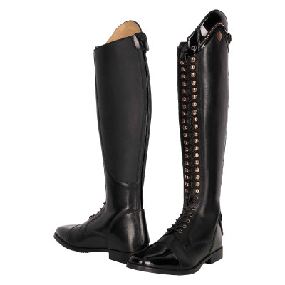 Bottes d'équitation Imperial Riding Olania Dressage Laqué noir / rose