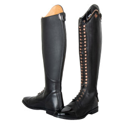 Bottes d'équitation Imperial Riding Olania Dressage Laqué noir / rose Bottes d'équitation Imperial Riding Olania Dressage Laqué noir / rose