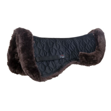 Amortisseur mouton véritable Style HKM Marron foncé