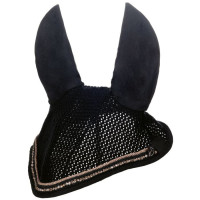 Bonnet anti-mouches Rosegold Glamour Style HKM Noir / or rose Bonnet anti-mouches Rosegold Glamour Style HKM Noir / or rose