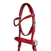 Bridon sans mors Funny Horses 2 pour les chevaux HKM Rouge Bridon sans mors Funny Horses 2 pour les chevaux HKM Rouge
