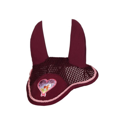 Bonnet anti-mouches Dream Team HKM Rouge foncé