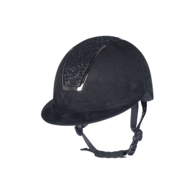 Casque Lady Shield Sparkle Velours HKM Noir