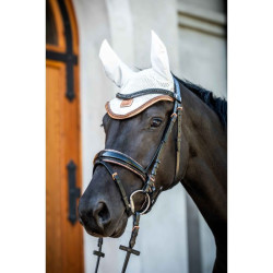 Bonnet anti-mouches Edinburgh HKM Vanille Jaune