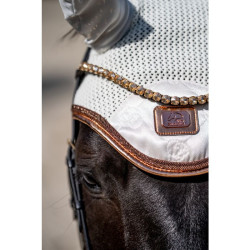 Bonnet anti-mouches Edinburgh HKM Vanille Jaune