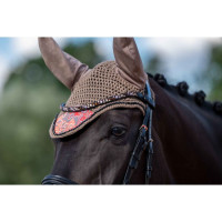 Bonnet anti-mouches Savona Style HKM Taupe Marron Bonnet anti-mouches Savona Style HKM Taupe Marron