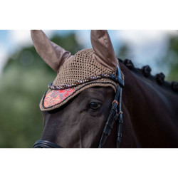 Bonnet anti-mouches Savona Style HKM Taupe Marron