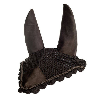 Bonnet anti-mouches HKM en coton Marron foncé / marron foncé