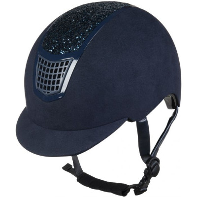 Casque Brillant HKM Bleu foncé / bleu foncé