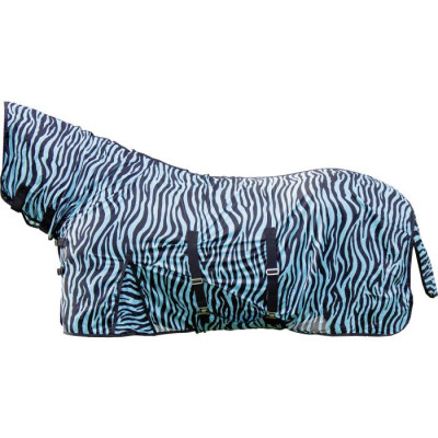 Couverture anti-mouches Zebra Aqua HKM Aqua / noir