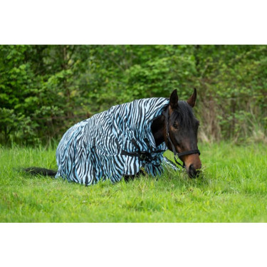 Couverture anti-mouches Zebra Aqua HKM Couverture anti-mouches Zebra Aqua HKM