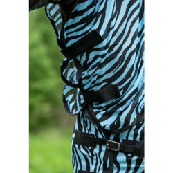 Couverture anti-mouches Zebra Aqua HKM Aqua / noir Couverture anti-mouches Zebra Aqua HKM Aqua / noir