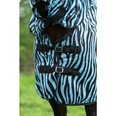 Couverture anti-mouches Zebra Aqua HKM Couverture anti-mouches Zebra Aqua HKM