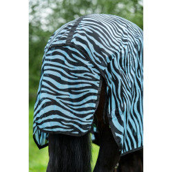 Couverture anti-mouches Zebra Aqua HKM Aqua / noir Couverture anti-mouches Zebra Aqua HKM Aqua / noir