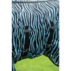 Couverture anti-mouches Zebra Aqua HKM Aqua / noir Couverture anti-mouches Zebra Aqua HKM Aqua / noir