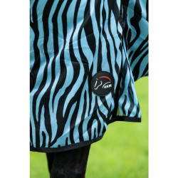 Couverture anti-mouches Zebra Aqua HKM Aqua / noir Couverture anti-mouches Zebra Aqua HKM Aqua / noir