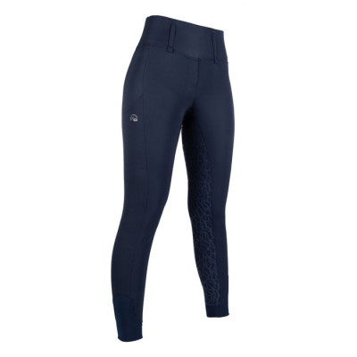 Legging Hunter fond intégral en silicone HKM Bleu foncé