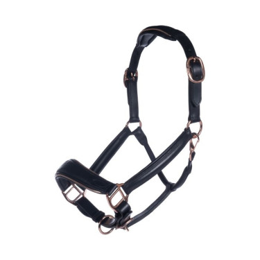 Licol en cuir Rosegold HKM Licol en cuir Rosegold HKM